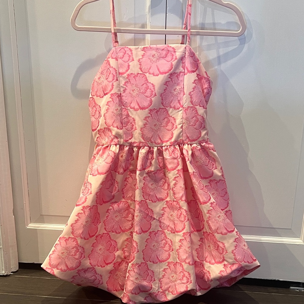 GB Girls Pink Floral Formal Dress